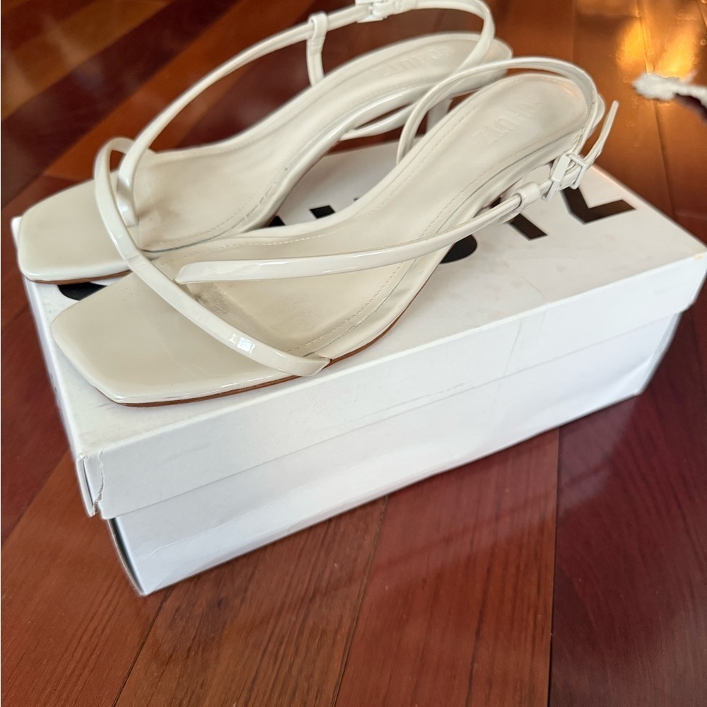 SCHUTZ women's Heloise Wedge Sandal size 9 pearl